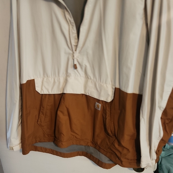 Carhartt White and Brown Windbreaker Jacket - Picture 4 of 5